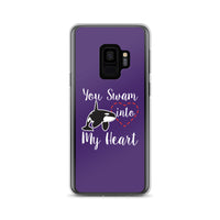 You Swam into My Heart Samsung Case Purple - Splashing Apparel