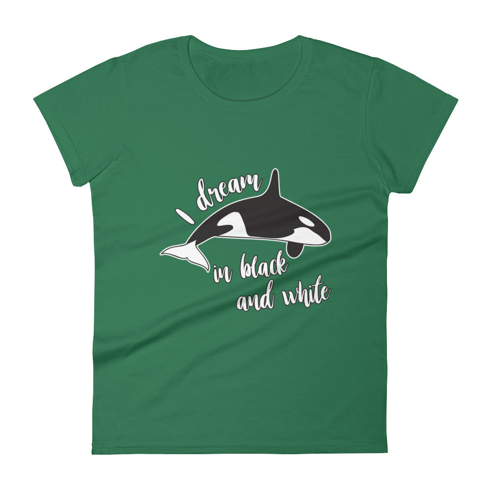 Dream in Black and White Women's Shirt - Splashing Apparel