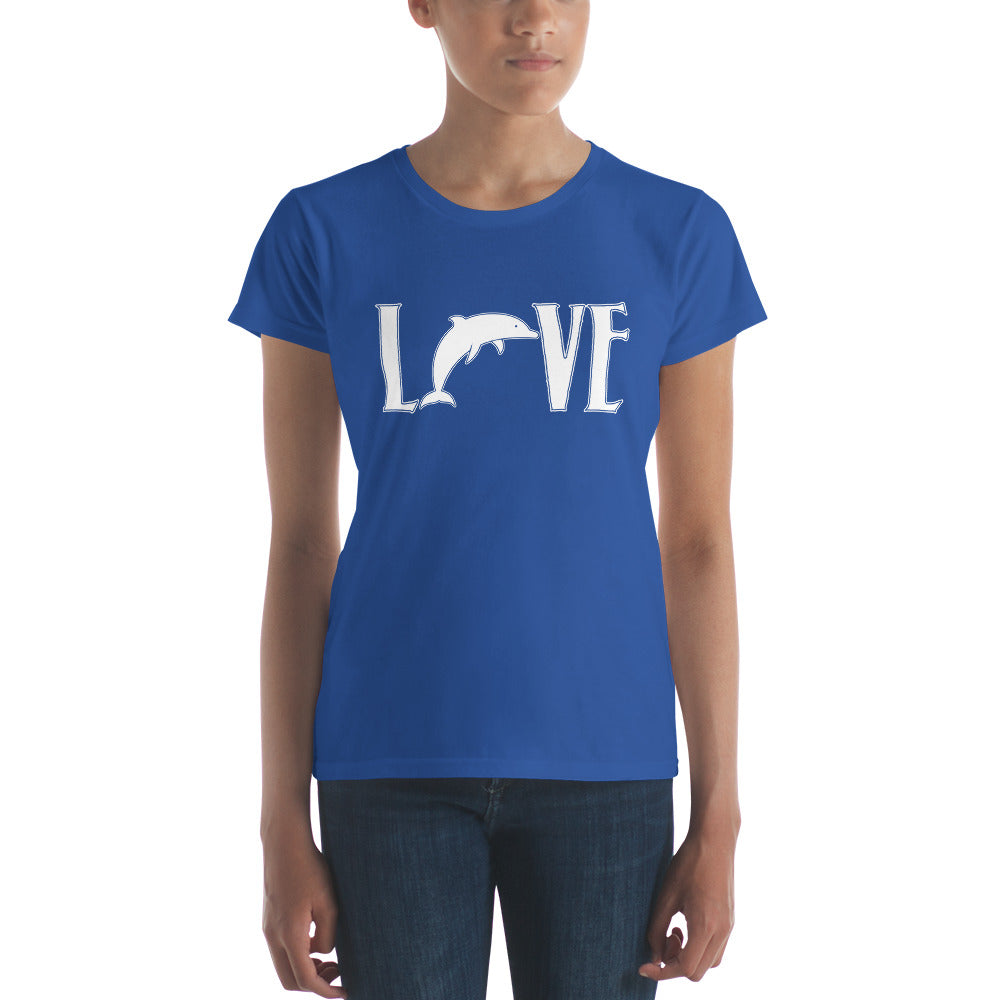 Love Dolphins Women's Shirt - Splashing Apparel