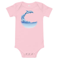 Aqua Dolphin Baby Onesie - Splashing Apparel