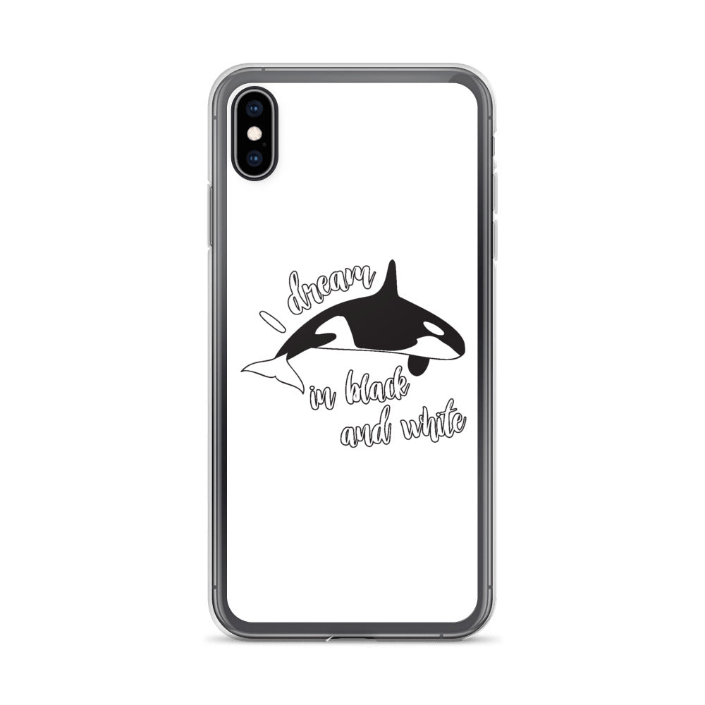 Dream in Black and White iPhone Case White - Splashing Apparel