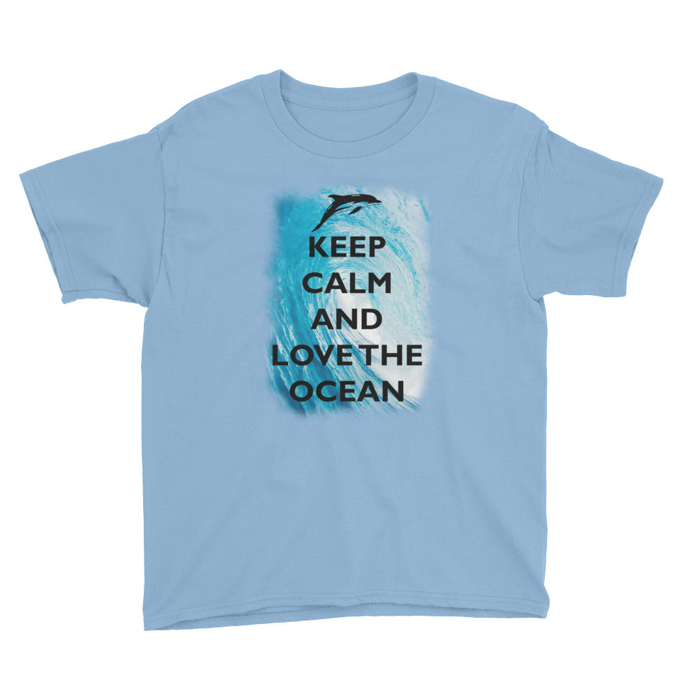 Keep Calm and Love the Ocean Kids Shirt - Splashing Apparel