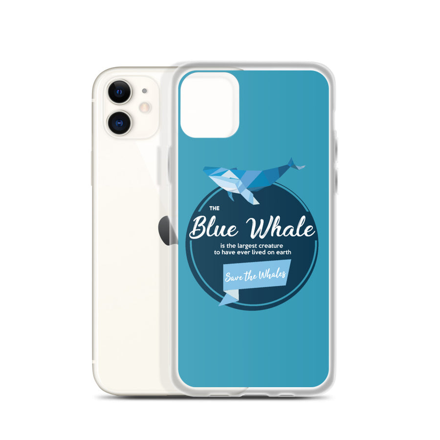 Blue Whale iPhone Case Blue - Splashing Apparel