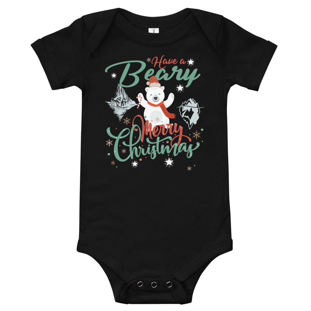 Beary Merry Christmas Baby Onesie - Splashing Apparel