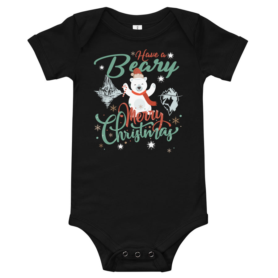 Beary Merry Christmas Baby Onesie - Splashing Apparel