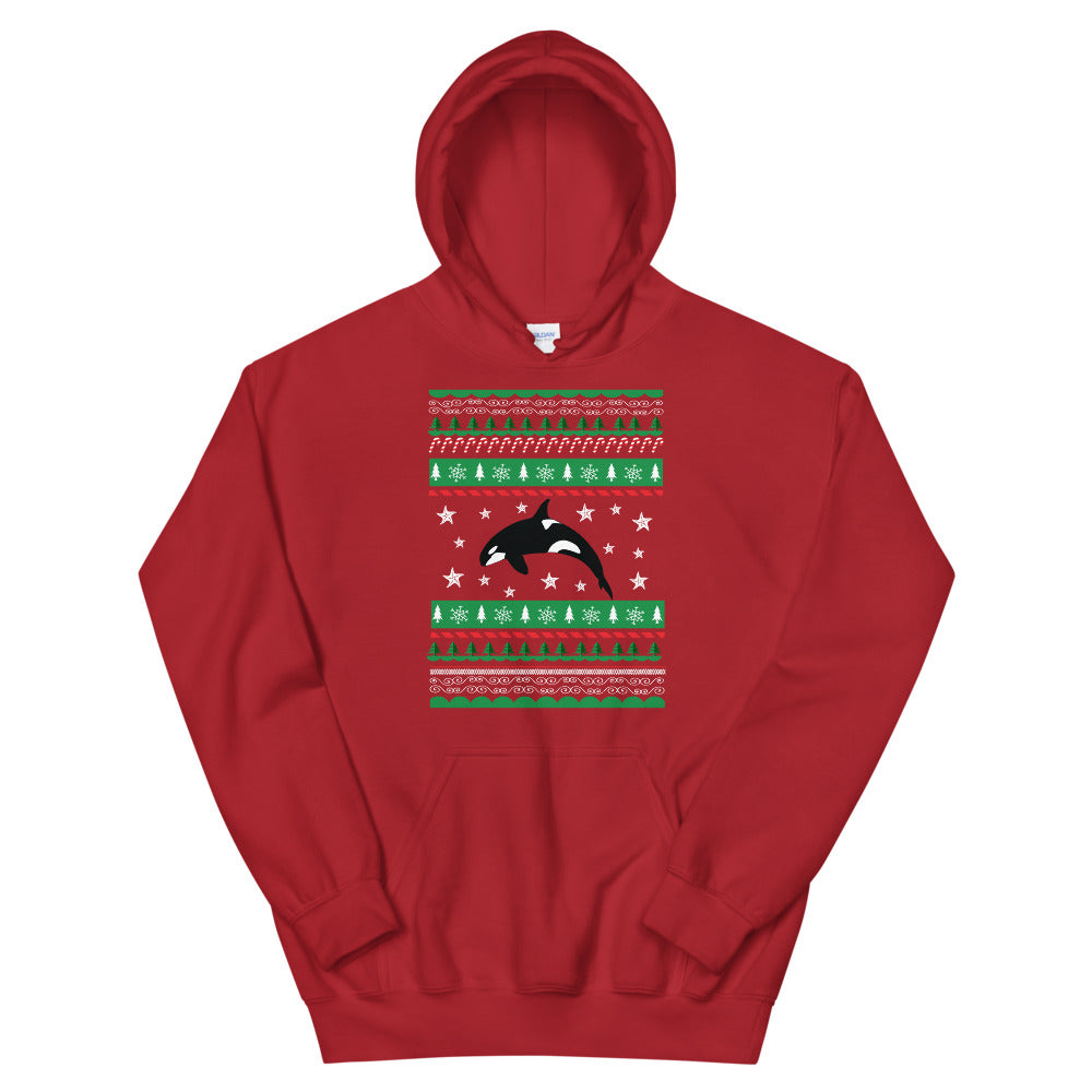 Festive Orca Hoodie - Splashing Apparel