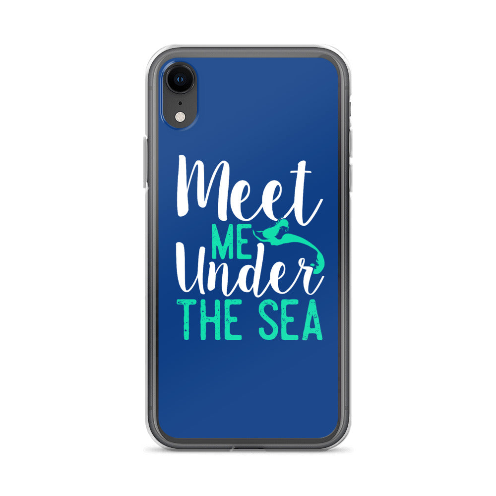 Meet Me Under the Sea iPhone Case Dark Blue - Splashing Apparel