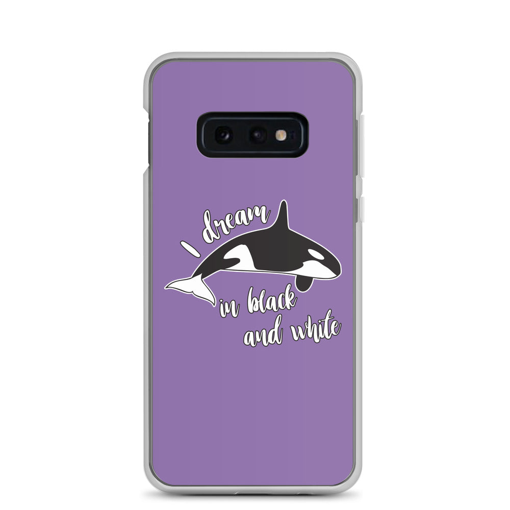 Dream in Black and White Samsung Case Purple - Splashing Apparel