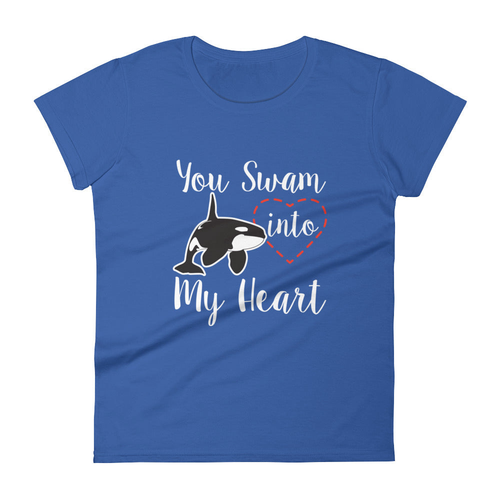 You Swam into My Heart Women's Shirt - Splashing Apparel