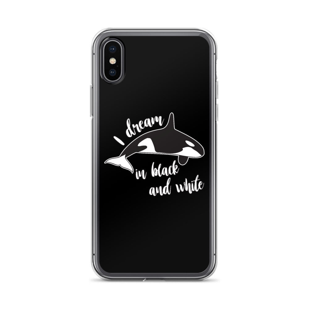 Dream in Black and White iPhone Case Black - Splashing Apparel