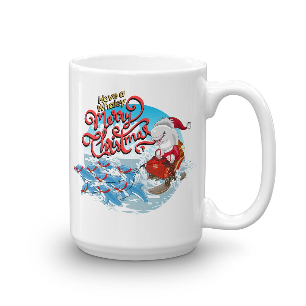 Santa’s Reindolphins Mug - Splashing Apparel