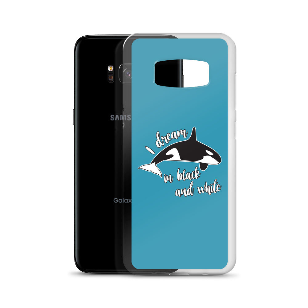Dream in Black and White Samsung Case Blue - Splashing Apparel