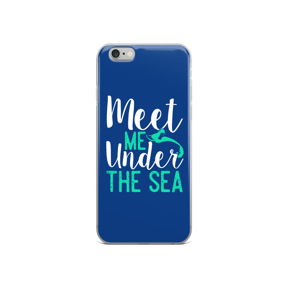Meet Me Under the Sea iPhone Case Dark Blue - Splashing Apparel