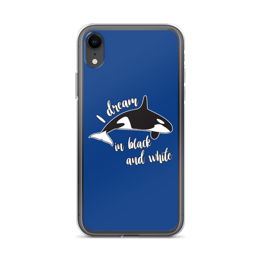 Dream in Black and White iPhone Case Dark Blue - Splashing Apparel