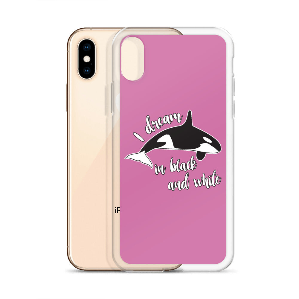 Dream in Black and White iPhone Case Pink - Splashing Apparel