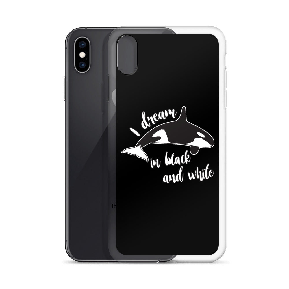 Dream in Black and White iPhone Case Black - Splashing Apparel