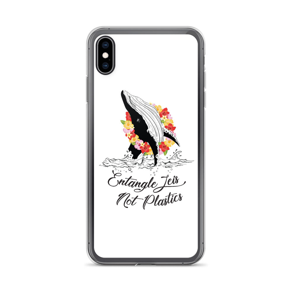 Entangle Leis Not Plastics iPhone Case White - Splashing Apparel