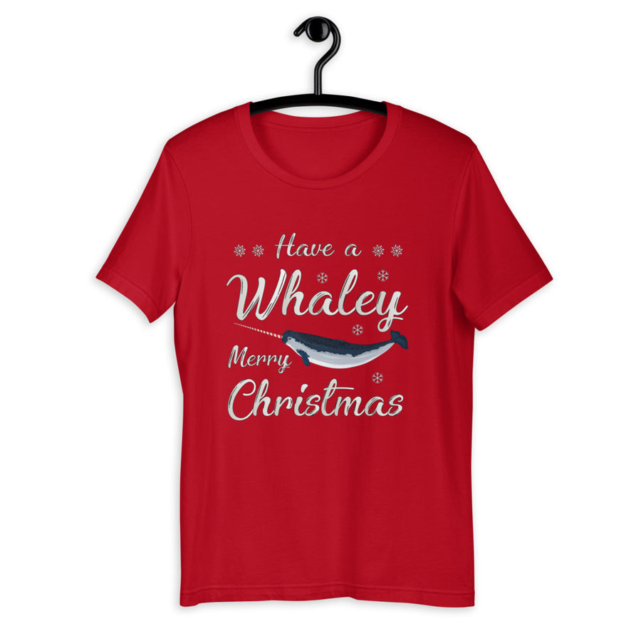 Candy Cane Narwhal T-Shirt - Splashing Apparel
