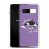 Dream in Black and White Samsung Case Purple - Splashing Apparel