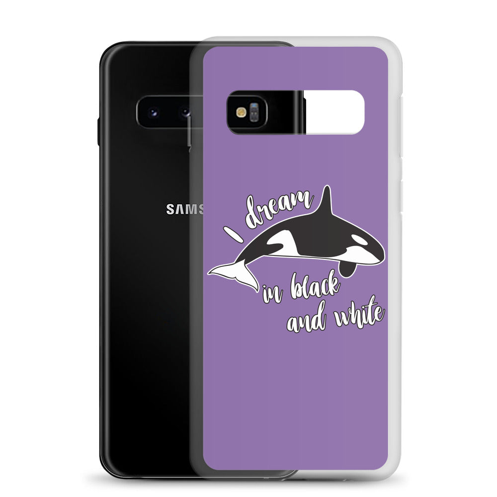 Dream in Black and White Samsung Case Purple - Splashing Apparel