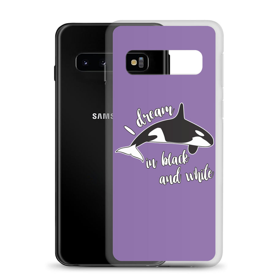 Dream in Black and White Samsung Case Purple - Splashing Apparel