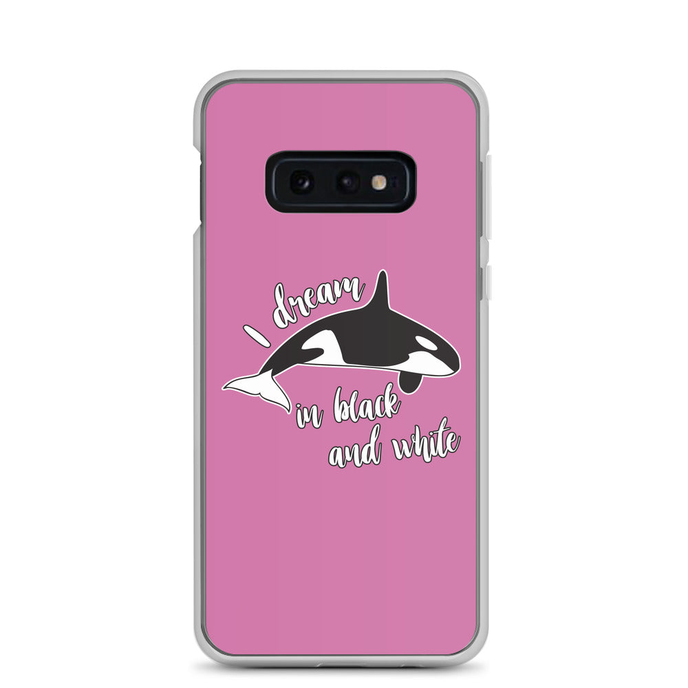 Dream in black and White Samsung Case Pink - Splashing Apparel