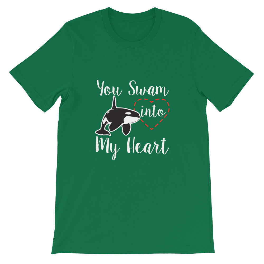 You Swam into My Heart T-Shirt - Splashing Apparel