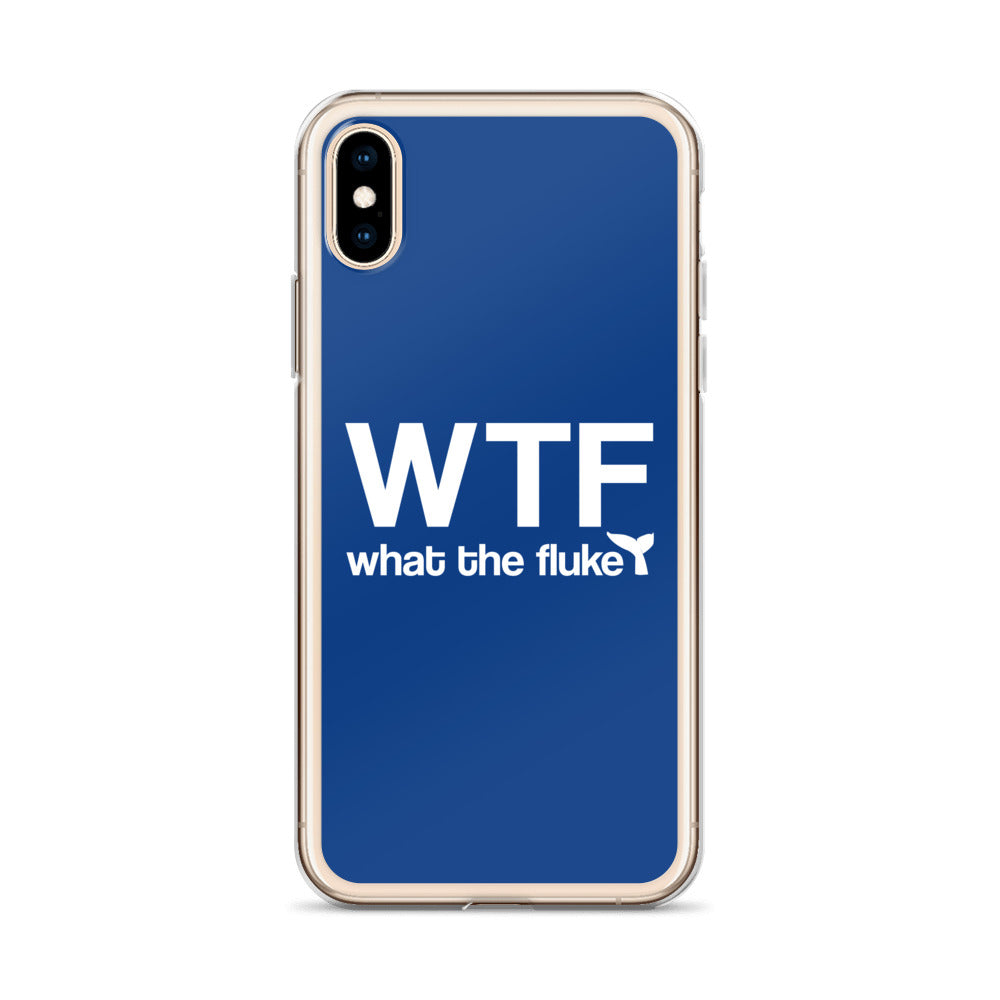 What the Fluke iPhone Case Dark Blue - Splashing Apparel