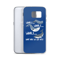 Whale Whale Whale Samsung Case Dark Blue - Splashing Apparel