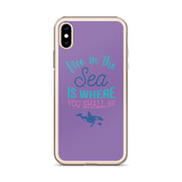 Free in the Sea iPhone Case Purple - Splashing Apparel