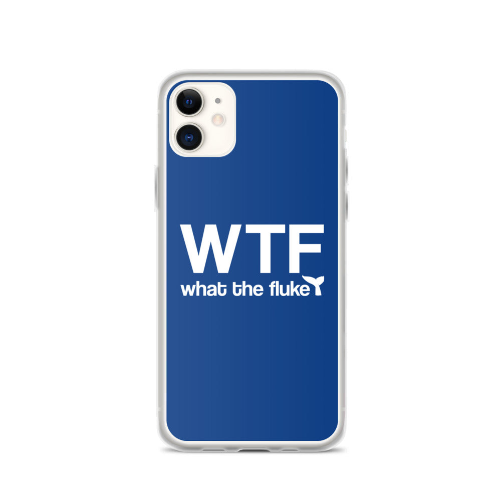 What the Fluke iPhone Case Dark Blue - Splashing Apparel