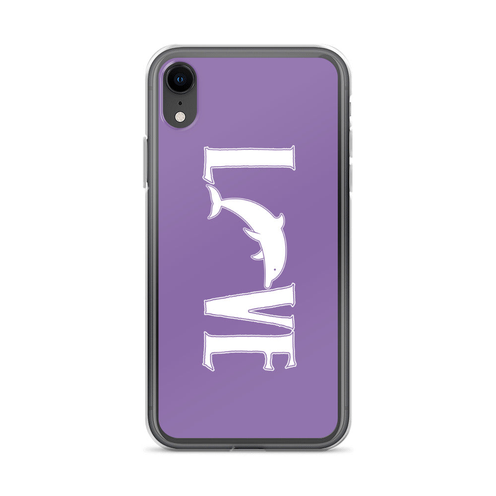 Love Dolphins iPhone Case Purple - Splashing Apparel