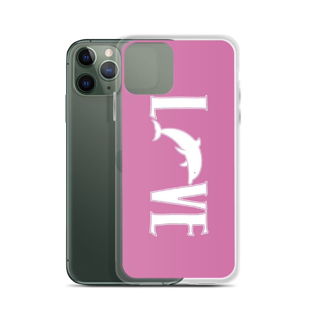 Love Dolphins iPhone Case Pink - Splashing Apparel