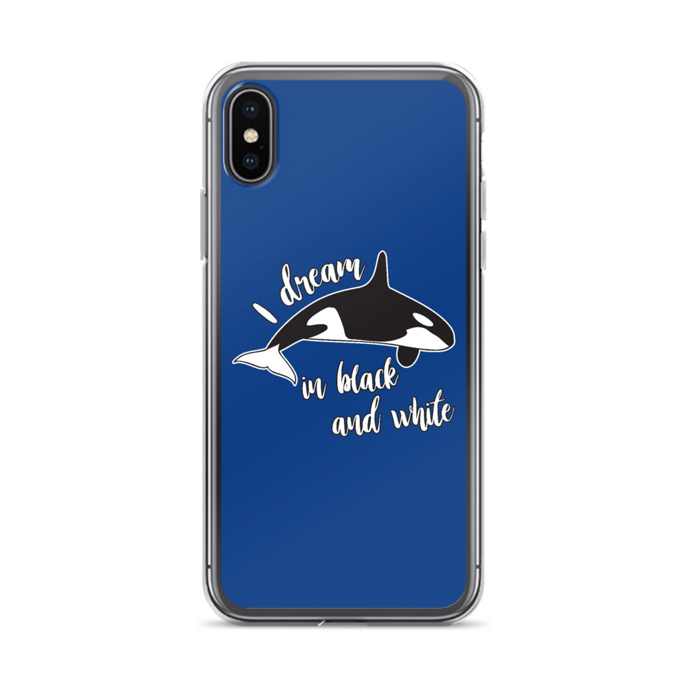 Dream in Black and White iPhone Case Dark Blue - Splashing Apparel