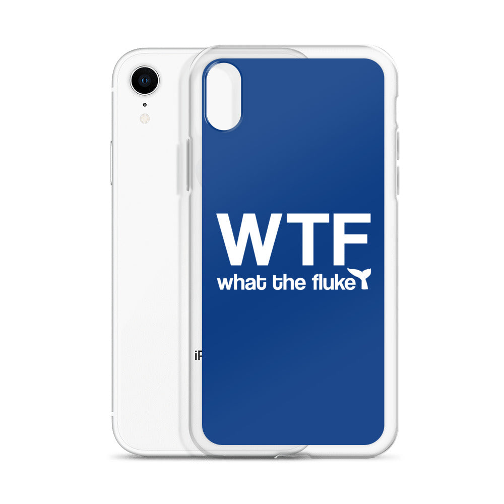 What the Fluke iPhone Case Dark Blue - Splashing Apparel