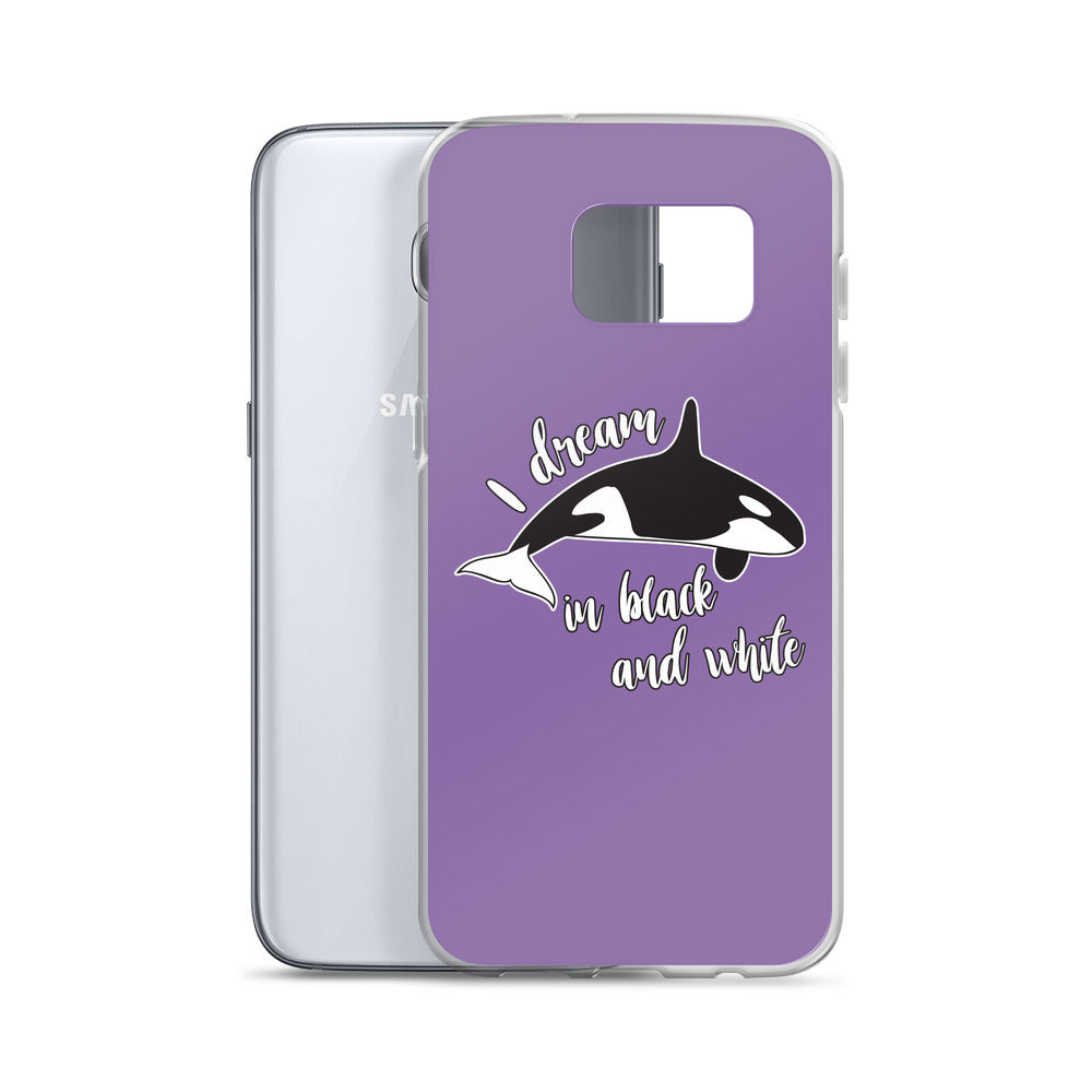 Dream in Black and White Samsung Case Purple - Splashing Apparel