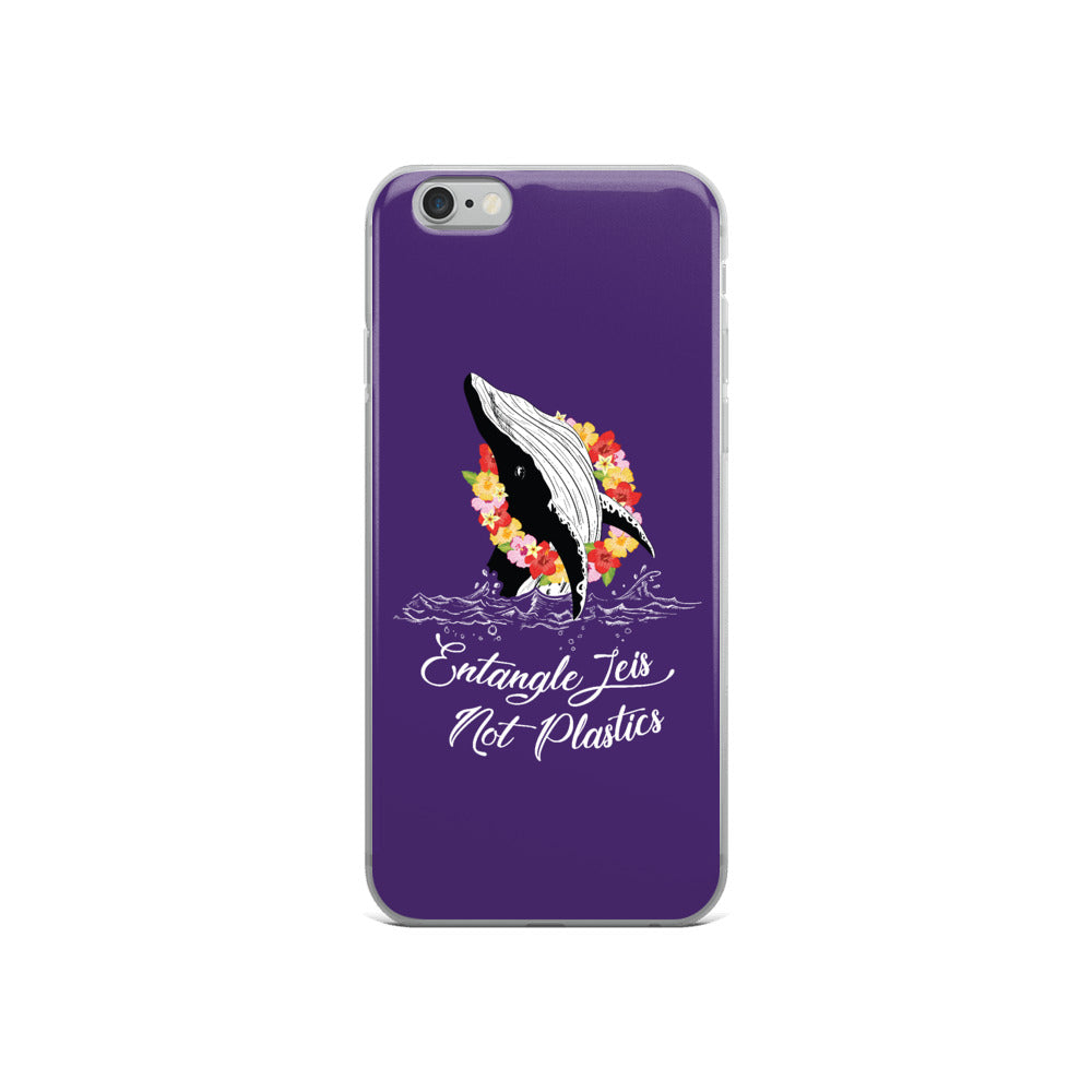 Entangle Leis Not Plastics iPhone Case Purple - Splashing Apparel