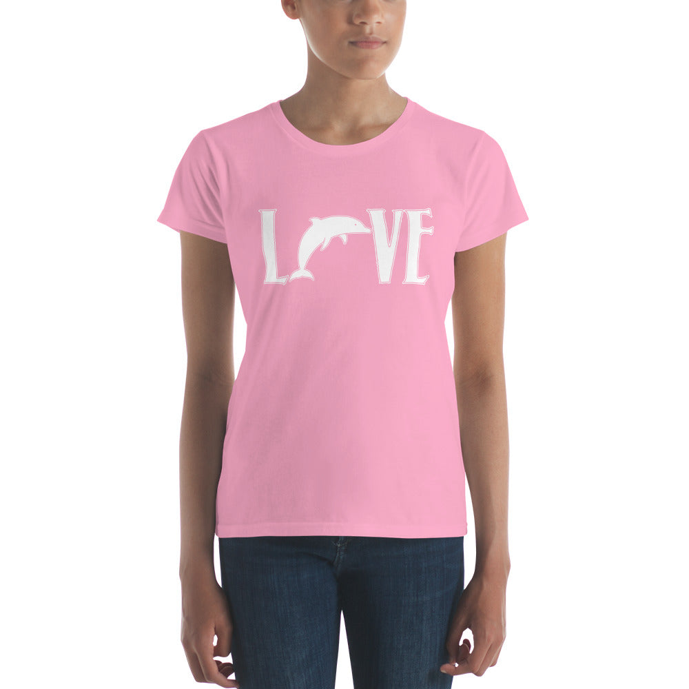 Love Dolphins Women's Shirt - Splashing Apparel