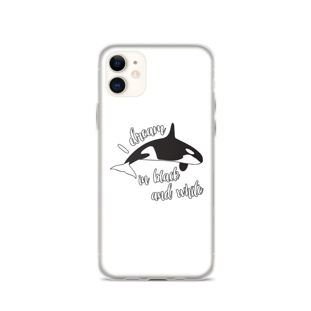Dream in Black and White iPhone Case White - Splashing Apparel