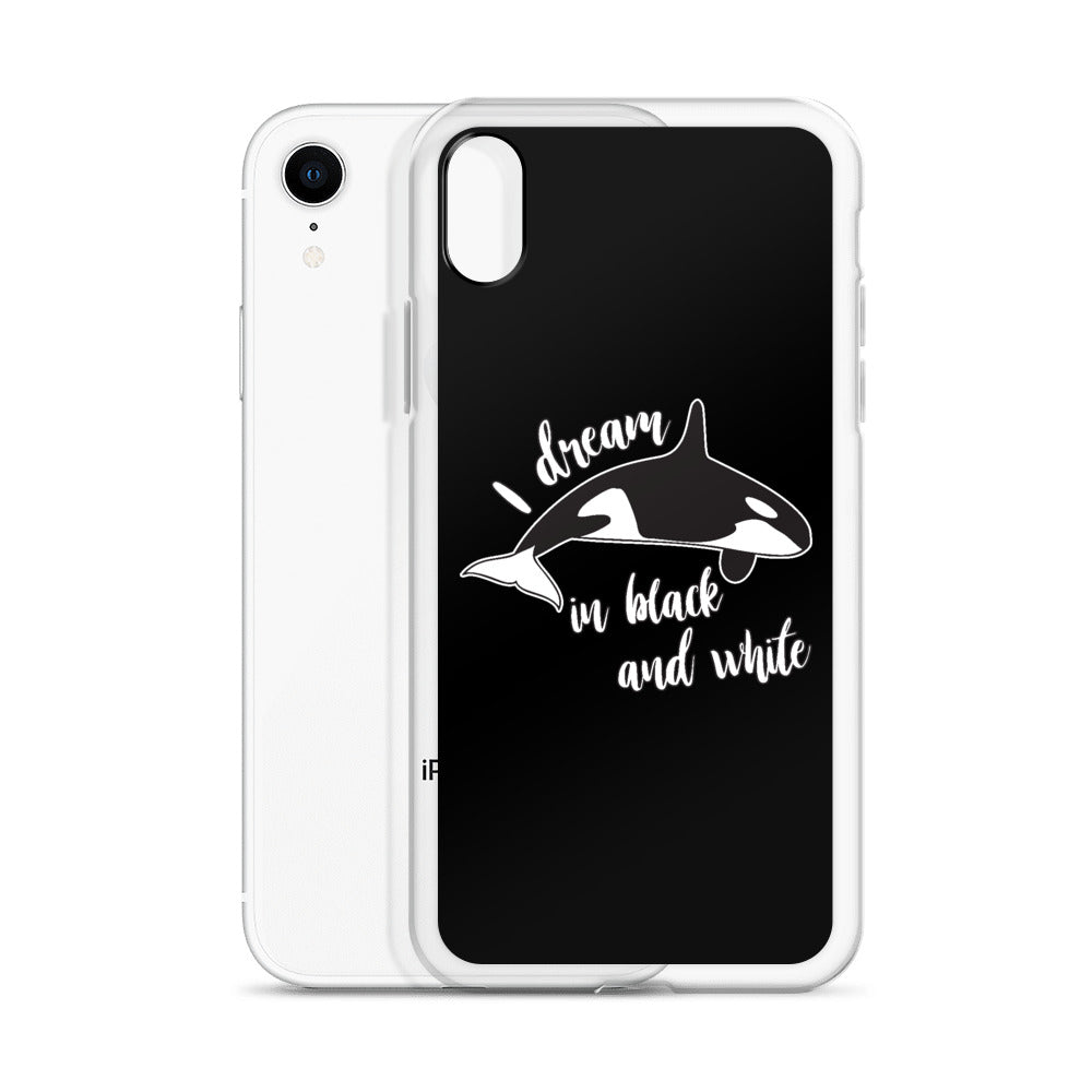 Dream in Black and White iPhone Case Black - Splashing Apparel