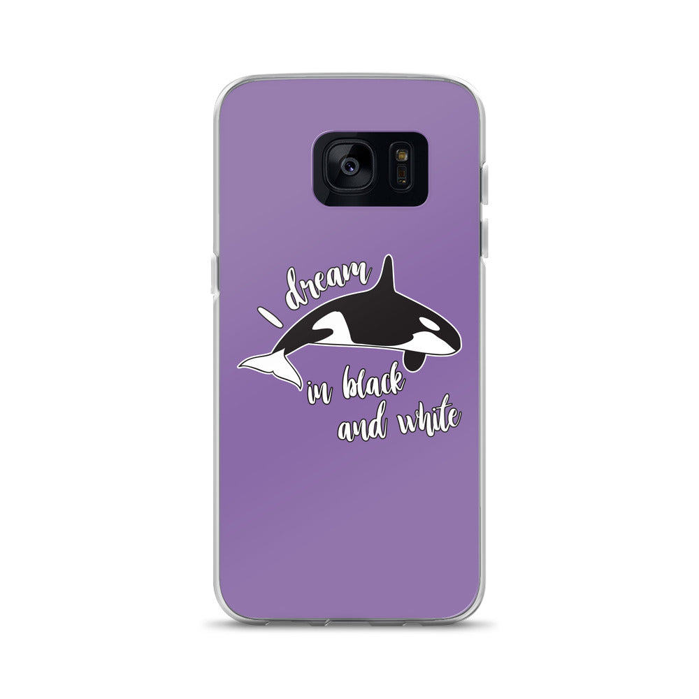 Dream in Black and White Samsung Case Purple - Splashing Apparel