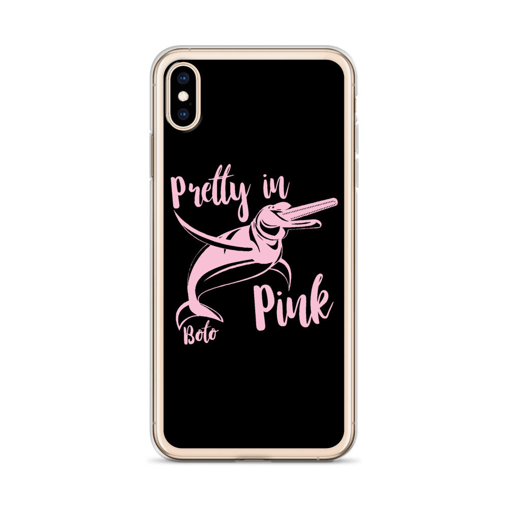 Pretty in Pink iPhone Case Black - Splashing Apparel
