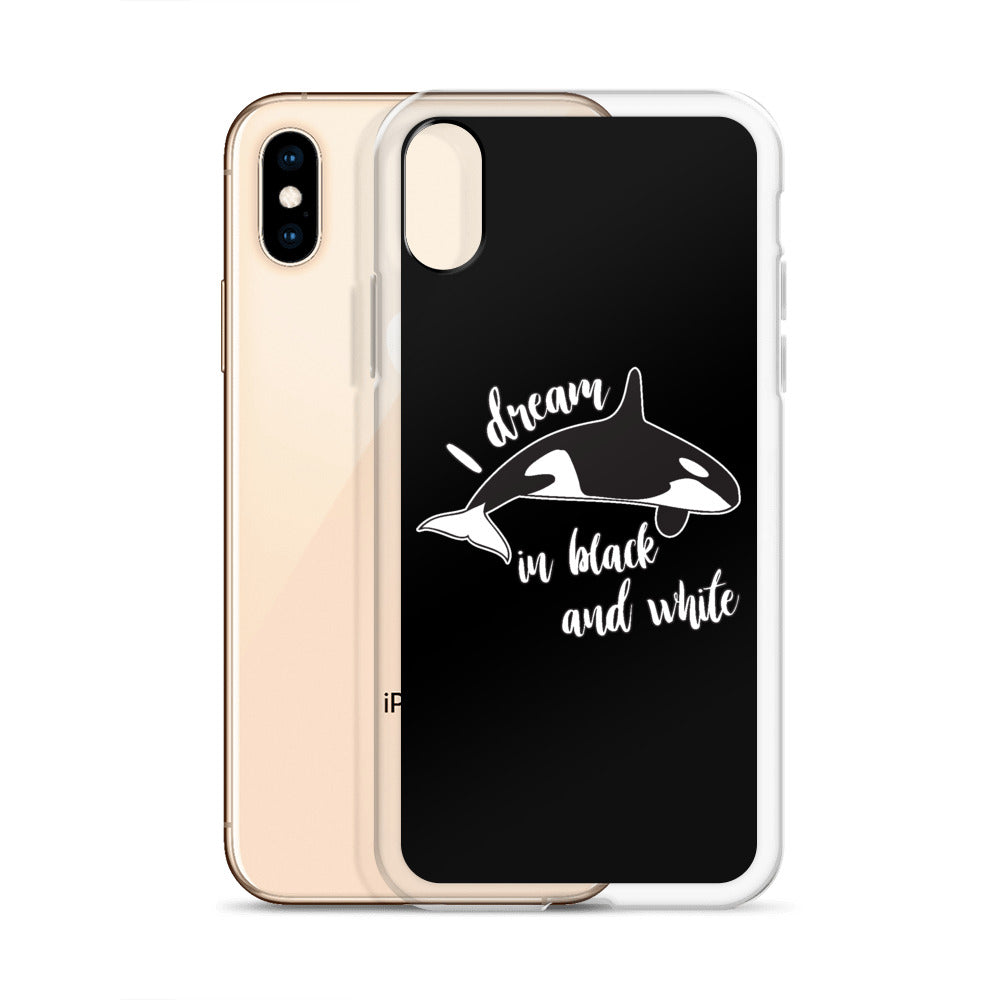Dream in Black and White iPhone Case Black - Splashing Apparel