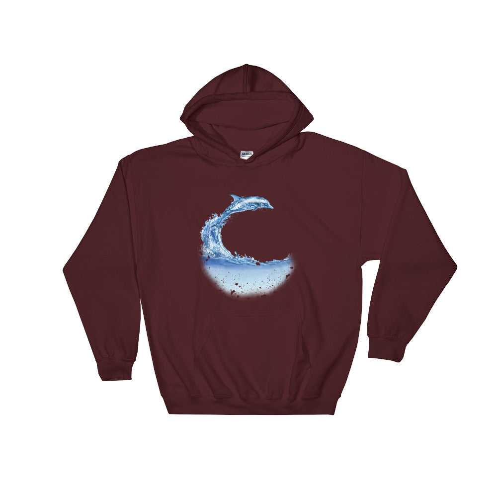 Aqua Dolphin Hoodie - Splashing Apparel