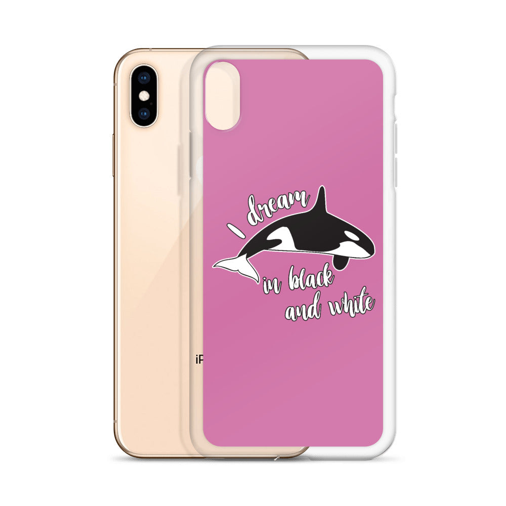 Dream in Black and White iPhone Case Pink - Splashing Apparel