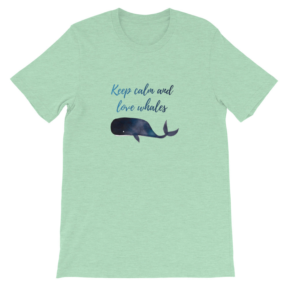 Keep Calm and Love Whales Tshirt - Splashing Apparel