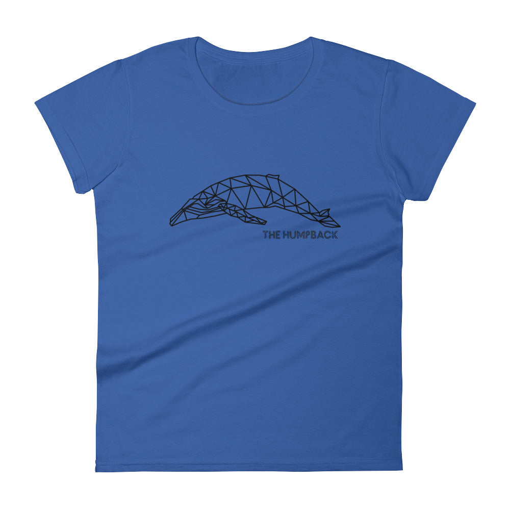 Geometric Humpback Whale Women's Shirt - Splashing Apparel
