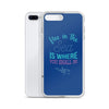 Free in the Sea iPhone Case Dark Blue - Splashing Apparel