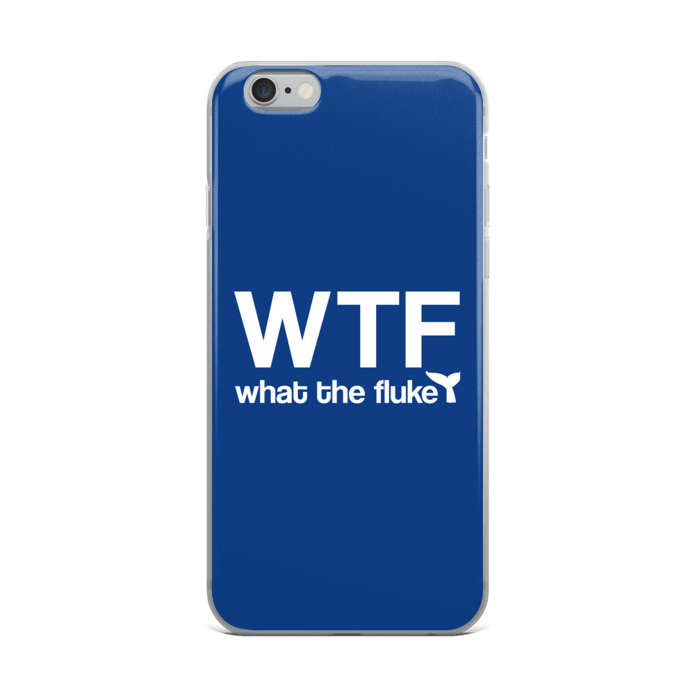 What the Fluke iPhone Case Dark Blue - Splashing Apparel