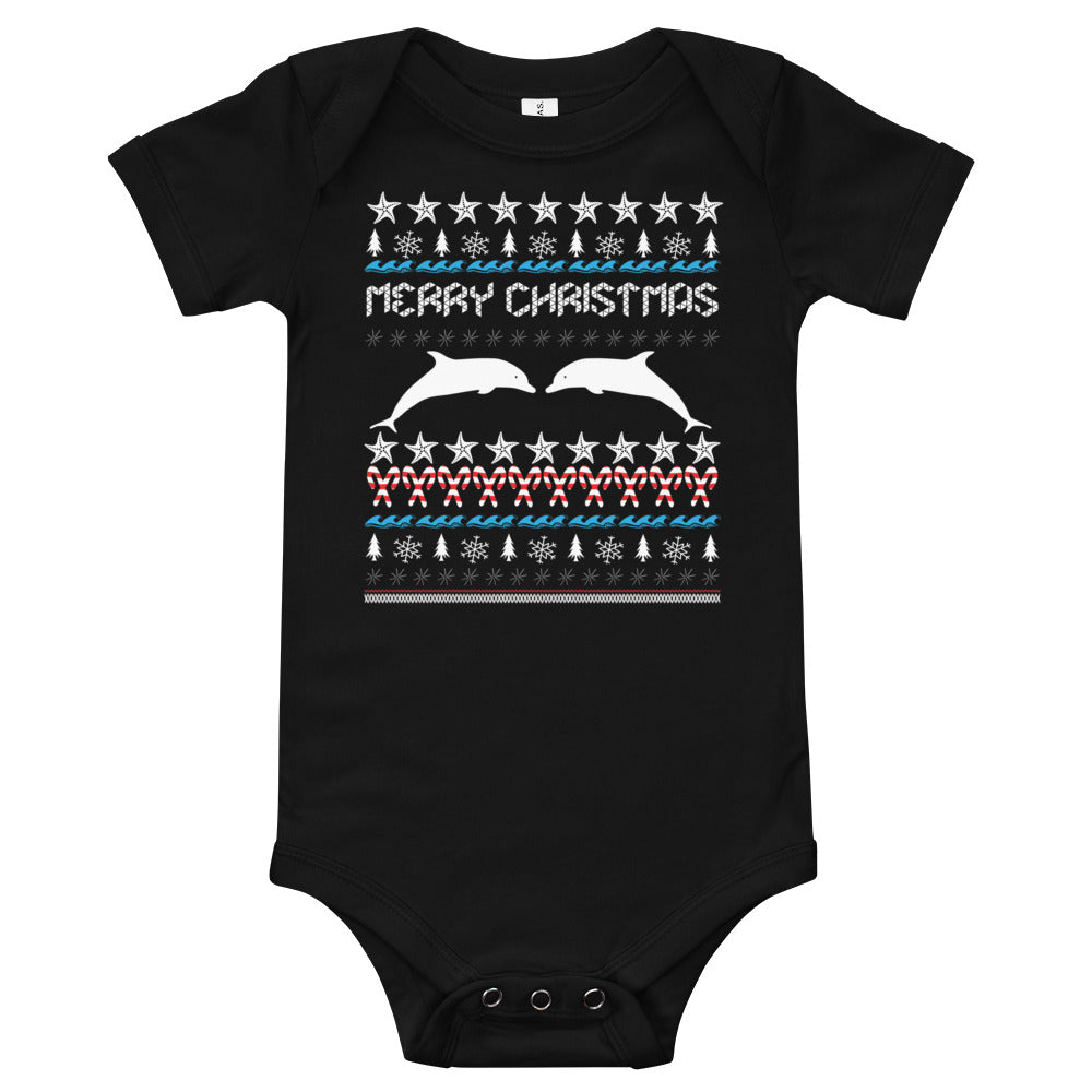 Christmas Dolphin Baby - Splashing Apparel
